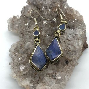 Lapis drop earrings:)